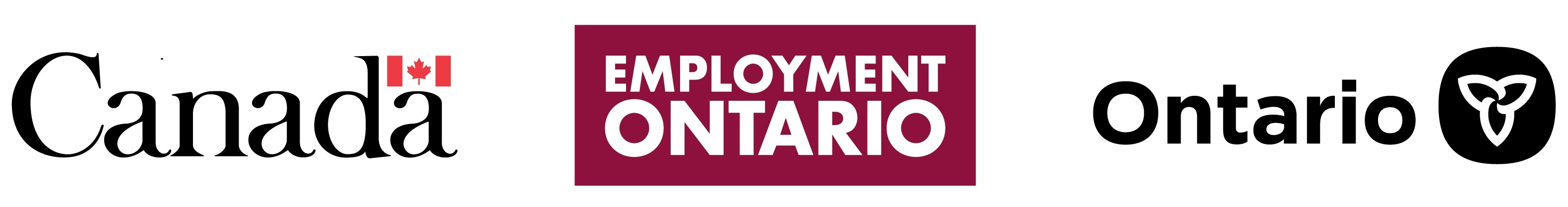 Logos of the Government of Canada, Employment Ontario and the Government of Ontario